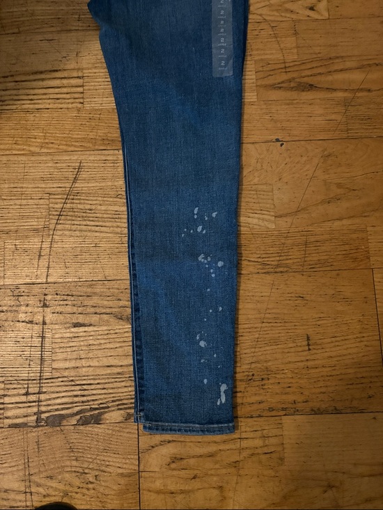 Ralph Lauren woman’s  Skinny Paint-Splatter Dark Blue Jeans - Picture 5 of 15